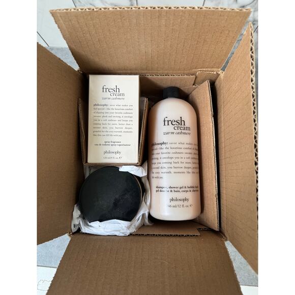 PPHILOSOPHY Fresh Cream Warm Cashmere Gift Set Perfume Shower Gel Lotion NEW - Picture 1 of 6